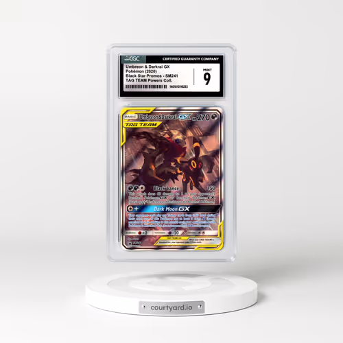 2016 Black Star Promos - Sun & Moon #SM241 Umbreon & Darkrai GX - Holo TAG TEAM Powers Collection (CGC 9 MINT)