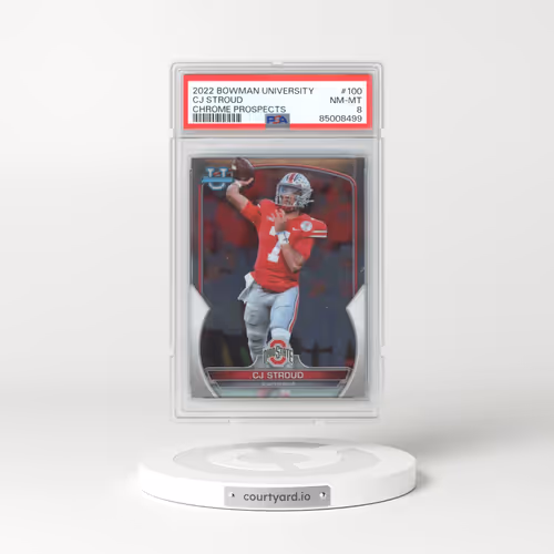 2022 Bowman University Chrome Prospects #100 CJ Stroud (PSA 8 NM-MT)