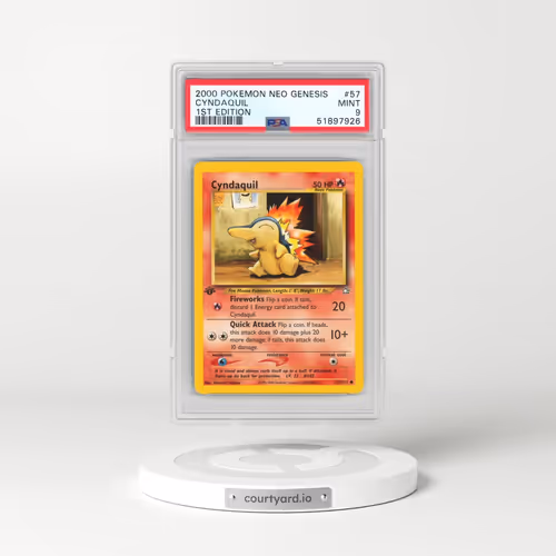 2000 Pokémon Neo Genesis #57 Cyndaquil - 1st Edition (PSA 9 MINT)