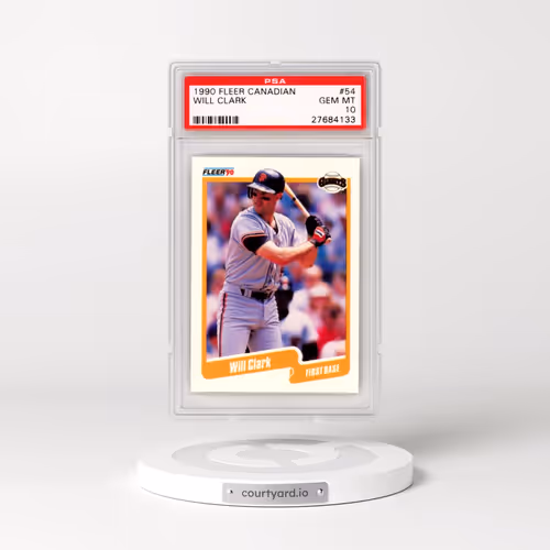 1990 Fleer Canadian #54 Will Clark (PSA 10 GEM MINT)