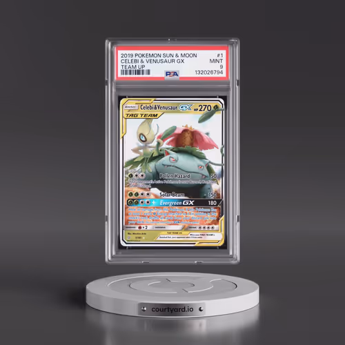 2019 Pokémon Sun & Moon Team Up #1 Celebi & Venusaur GX - Holo (PSA 9 MINT)