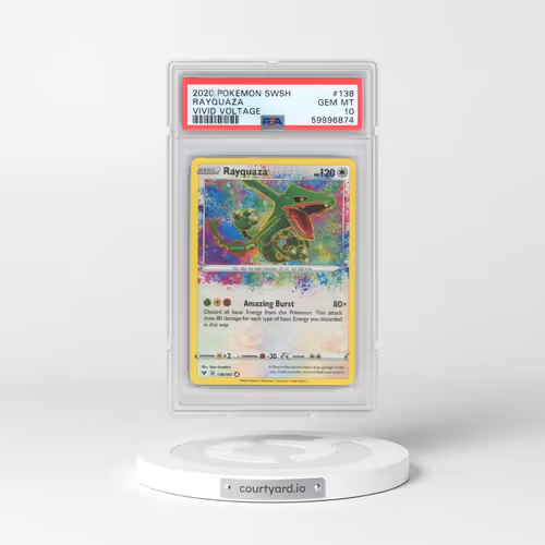 2020 Pokémon Sword & Shield Vivid Voltage #138 Rayquaza (PSA 10 GEM MINT)