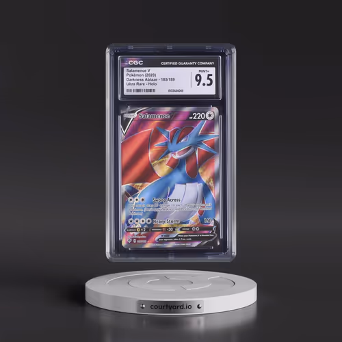 2020 Darkness Ablaze #185/189 Salamence V - Ultra Rare Holo (CGC 9.5 MINT+)