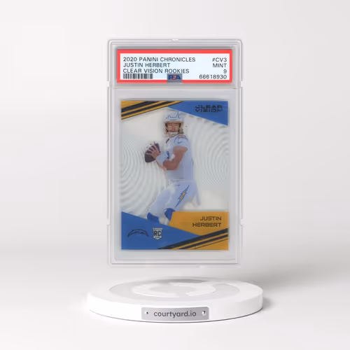 2020 Panini Chronicles Clear Vision Rookies #CV3 Justin Herbert (PSA 9 MINT)