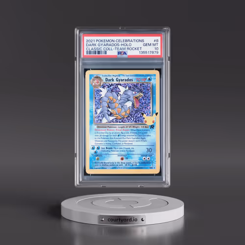 2021 Pokémon Celebrations Classic Collection #8 Dark Gyarados - Holo (PSA 10 GEM MINT)