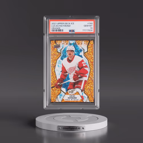 2021 Upper Deck Ice #144 Lucas Raymond - Orange (PSA 10 GEM MINT)