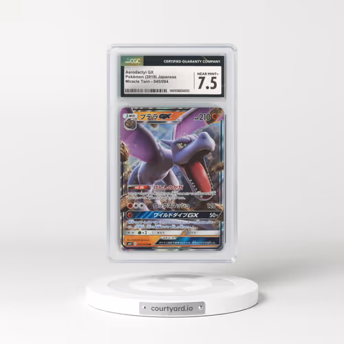 2019 Miracle Twin #045/094 Aerodactyl GX - Holo (CGC 7.5 NM+)