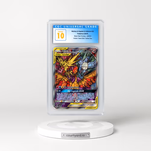 2016 Black Star Promos - Sun & Moon #SM210 Moltres & Zapdos & Articuno GX - Holo Hidden Fates Elite Trainer Box (CGC 10 PRISTINE)