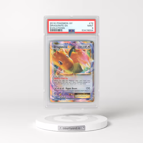 2016 Pokémon XY Evolutions #72 Dragonite EX - Holo (PSA 9 MINT)
