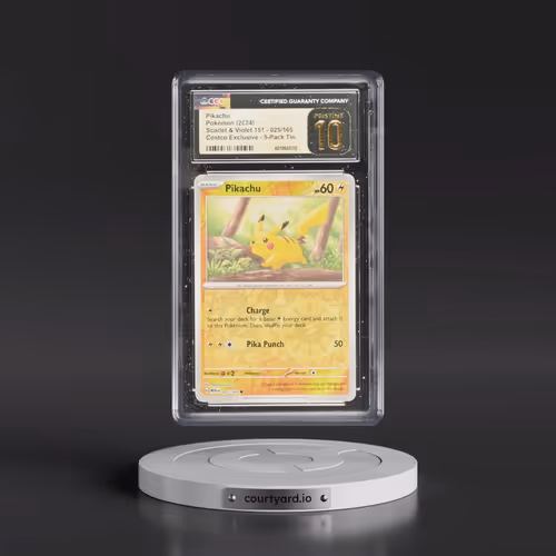 2024 Pokémon Mew EN-151 #025 Pikachu - 151 5-Pack Mini Tins (CGC 10 PRISTINE)