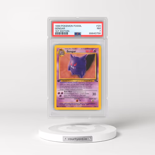 1999 Pokémon Fossil #20 Gengar - 1st Edition (PSA 7 NM)