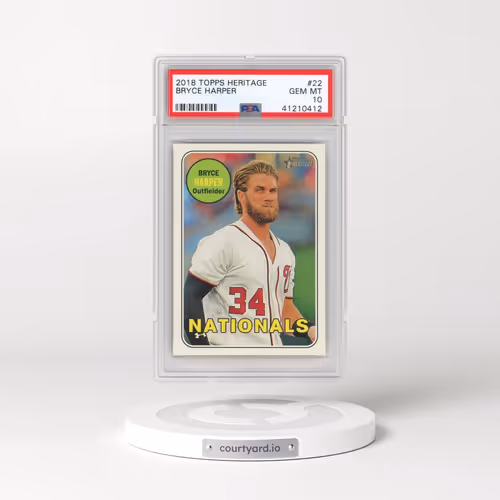 2018 Topps Heritage #22 Bryce Harper (PSA 10 GEM MINT)