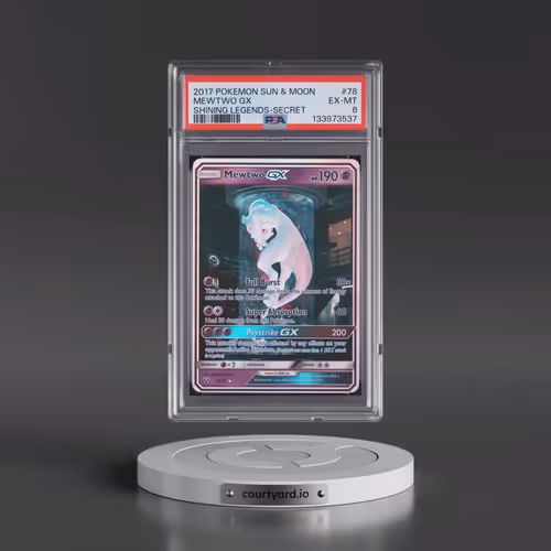 2017 Pokémon Sun & Moon Shining Legends #78 Mewtwo GX - Holo Secret (PSA 6 EX-MT)
