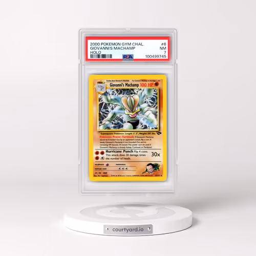 2000 Pokémon Gym Challenge #6 Giovanni's Machamp - Holo (PSA 7 NM)