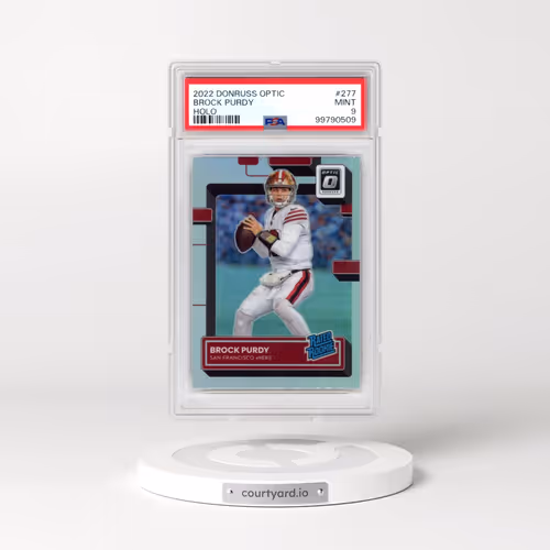 2022 Panini Donruss Optic #277 Brock Purdy - Holo (PSA 9 MINT)