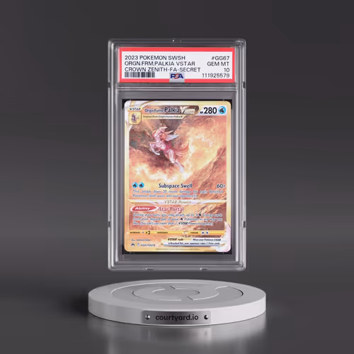 2023 Pokémon Sword and Shield Crown Zenith #GG67 Origin Forme Palkia Vstar - Full Art Secret (PSA 10