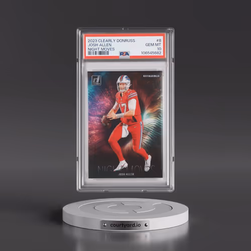 2023 Panini Clearly Donruss Night Moves #8 Josh Allen (PSA 10 GEM MINT)