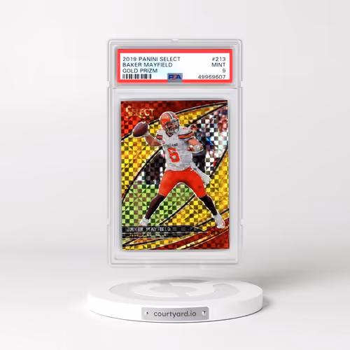 2019 Panini Select #213 Baker Mayfield - Gold Prizm (PSA 9 MINT)