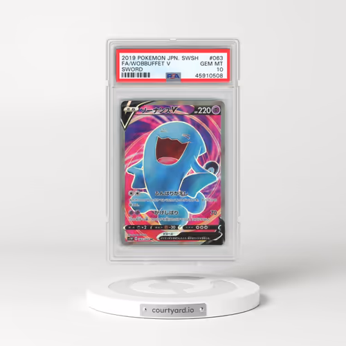 2019 Pokémon Sword & Shield Sword #063 Wobbuffet V - Holo Full Art (PSA 10 GEM MINT)