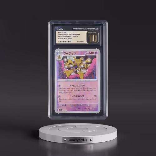 2024 Pokémon Sv8a-Terastal Fest EX #059 Alakazam - Reverse Holo Master Ball (CGC 10 PRISTINE)