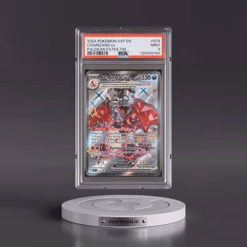 2024 Pokémon Svp EN-SV Black Star Promo #074 Charizard EX - Holo Paldean Fates Tin (PSA 9 MINT)