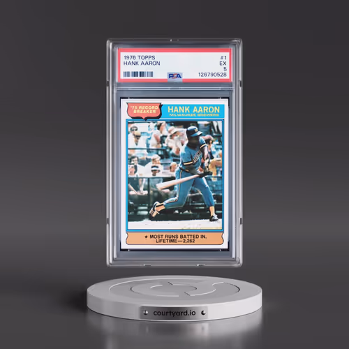 1976 Topps #1 Hank Aaron (PSA 5 EX)