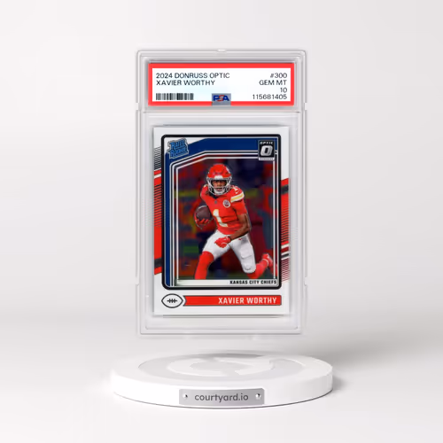 2024 Panini Donruss Optic #300 Xavier Worthy (PSA 10 GEM MINT)
