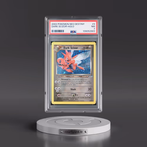 2002 Pokémon Neo Destiny #9 Dark Scizor - Holo (PSA 7 NM)