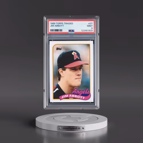 1989 Topps Traded #2T Jim Abbott (PSA 9 MINT)