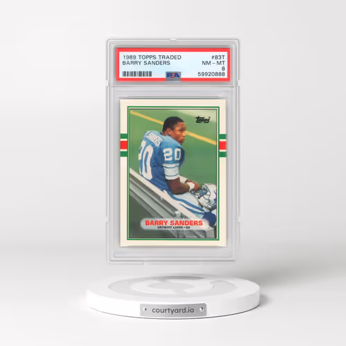1989 Topps Traded #83T Barry Sanders (PSA 8 NM-MT)
