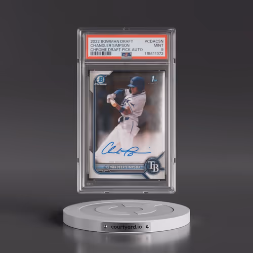 2022 Bowman Draft Chrome Draft Pick Autographs #CDACSN Chandler Simpson (PSA 9 MINT)
