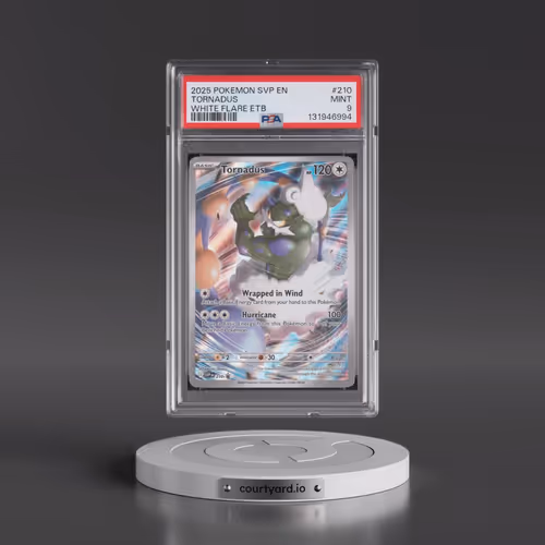 2025 Pokémon Svp EN-SV Black Star Promo #210 Tornadus - White Flare Elite Trainer Box (PSA 9 MINT)