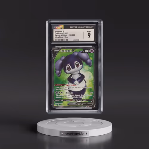 2020 Sword & Shield #192/202 Indeedee V - Ultra Rare Holo (CGC 9 MINT)