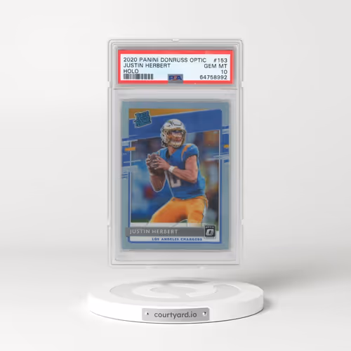 2020 Panini Donruss Optic #153 Justin Herbert - Holo (PSA 10 GEM MINT)
