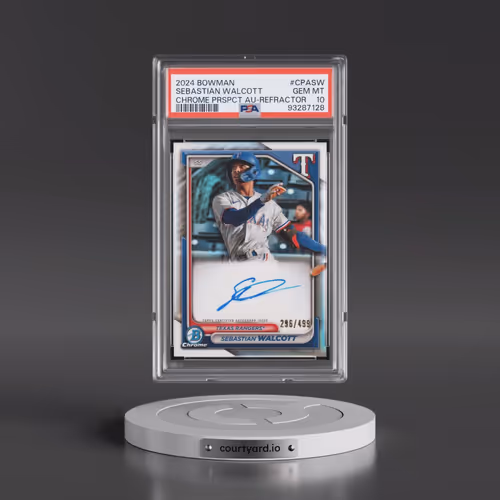 2024 Bowman Chrome Prospect Autographs #CPASW Sebastian Walcott - Refractor (PSA 10 GEM MINT)