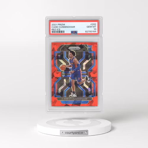 2021 Panini Prizm #282 Cade Cunningham - Red Ice (PSA 10 GEM MINT)