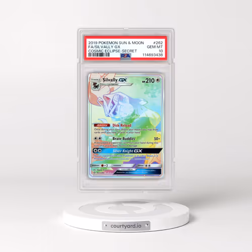 2019 Pokémon Sun & Moon Cosmic Eclipse #262 Silvally GX - Holo Full Art Secret (PSA 10 GEM MINT)