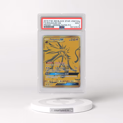 2019 Pokémon SM Black Star Promo #SM104a Solgaleo GX - Holo Full Art Hidden Fates Premium Collection