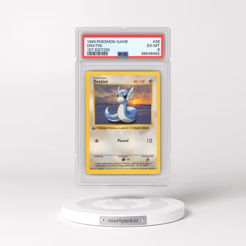 1999 Pokémon Game #26 Dratini - 1st Edition (PSA 6 EX-MT)