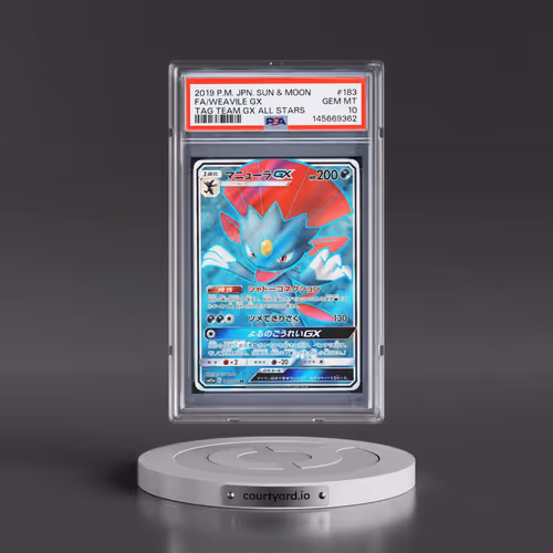 2019 Pokémon Sun & Moon Tag Team GX All Stars #183 Weavile GX - Holo Full Art (PSA 10 GEM MINT)