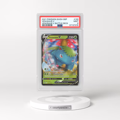 2021 Pokémon Swsh Black Star Promo #100 Venusaur V - Holo Venusaur V Battle Deck (PSA 9 MINT)