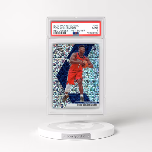 2019 Panini Mosaic #209 Zion Williamson - Red Jersey-Fast Break-Silver (PSA 9 MINT)