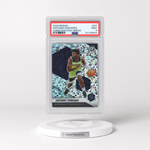 2020 Panini Mosaic #201 Anthony Edwards - Variation-Fast Break (PSA 9 MINT)