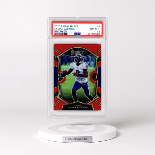 2020 Panini Select #3 Lamar Jackson - Red Prizm (PSA 8.5 NM-MT+)