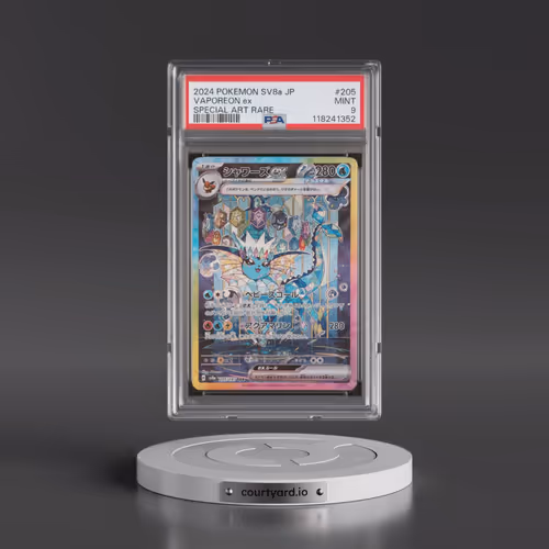 2024 Pokémon Sv8a-Terastal Fest EX #205 Vaporeon EX - Holo Special Art Rare (PSA 9 MINT)