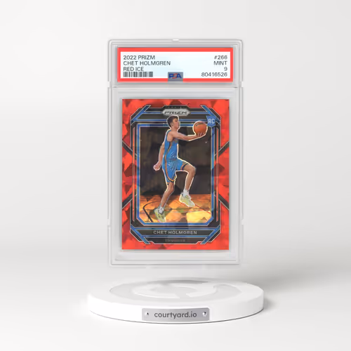 2022 Panini Prizm #266 Chet Holmgren - Red Ice (PSA 9 MINT)