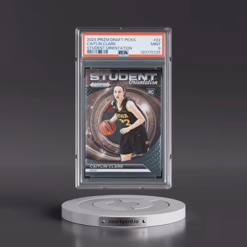 2024 Panini Prizm Draft Picks Student Orientation #22 Caitlin Clark (PSA 9 MINT)