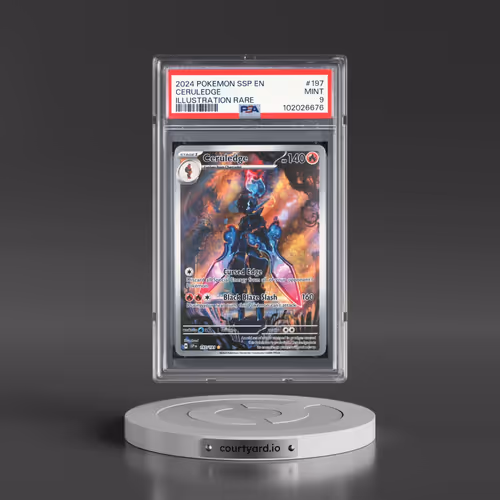 2024 Pokémon Ssp EN-Surging Sparks #197 Ceruledge - Illustration Rare (PSA 9 MINT)