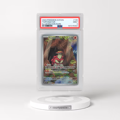 2024 Pokémon Scr EN-Stellar Crown #146 Turtonator - Illustration Rare (PSA 9 MINT)