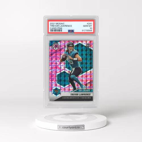 2021 Panini Mosaic #241 Trevor Lawrence - Camo Pink (PSA 10 GEM MINT)